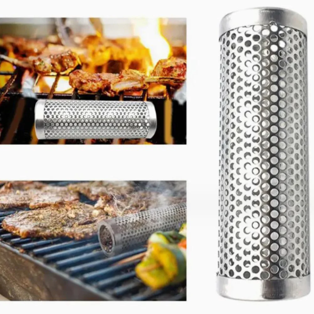 12in Stainless Steel BBQ Grill Smoker Box Tube For Wood Pellet Pipe Smoking Meat Kitchen Accessories Outdoor Barbecue Parts For
12in Stainless Steel BBQ Grill Smoker Box Tube For Wood Pellet Pipe Smoking Meat Kitchen Accessories Outdoor Barbecue Parts For