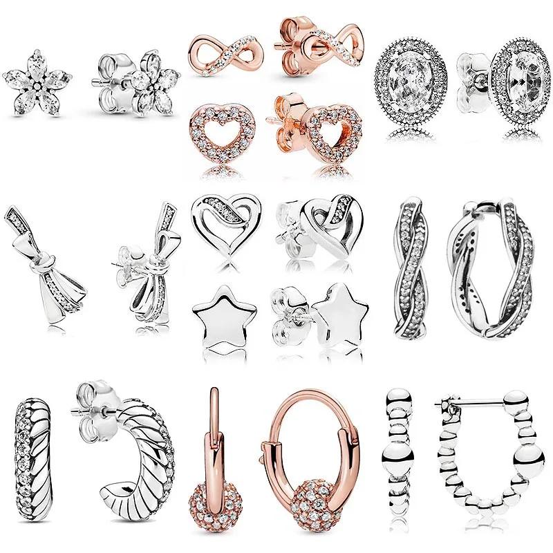 Authentic 925 Sterling Silver Captured Ribbons Of Love Heart Brilliant Bow Snake Chain Pattern Earring For Women Pandora Jewelry
Authentic 925 Sterling Silver Captured Ribbons Of Love Heart Brilliant Bow Snake Chain Pattern Earring For Women Pandora Jewelry