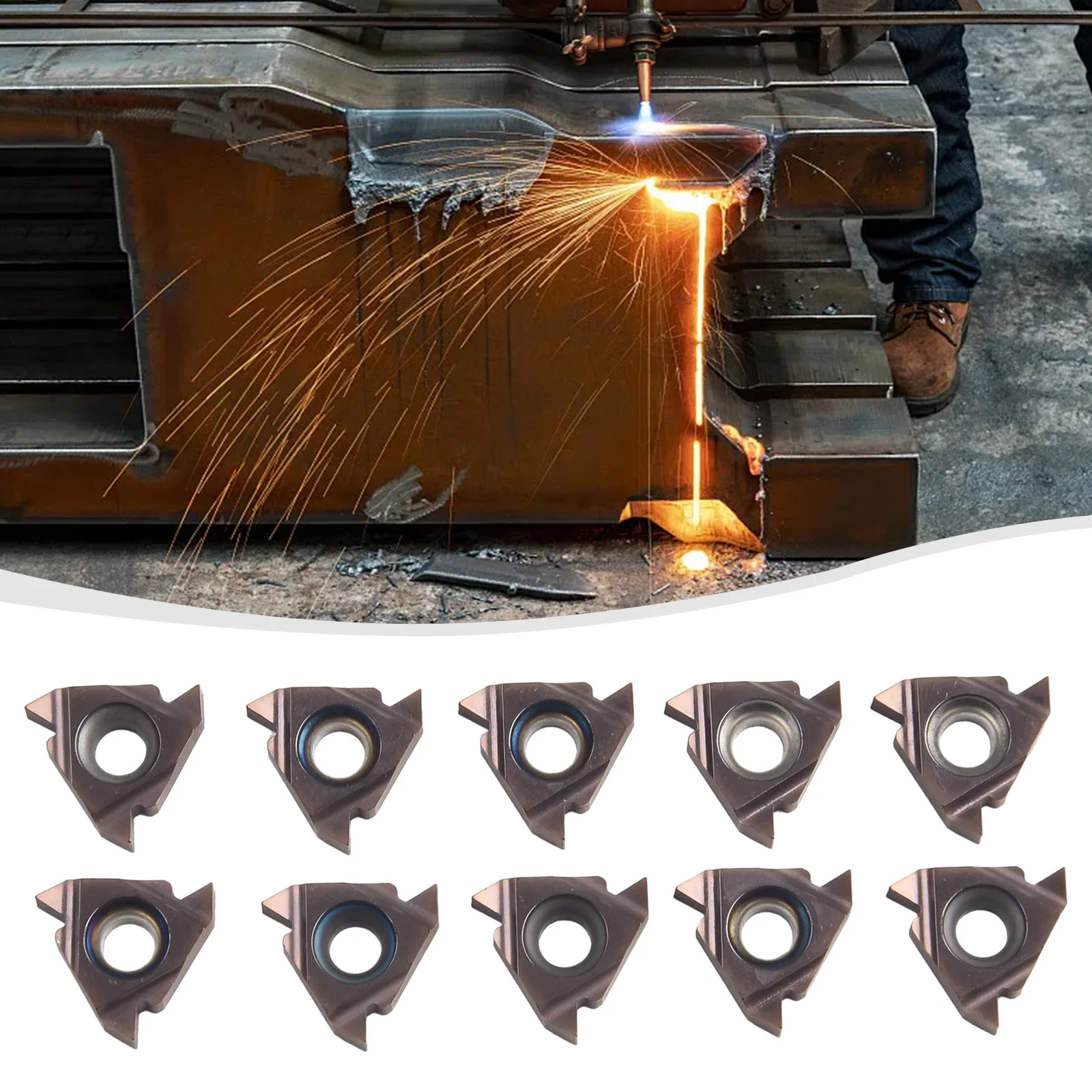 Carbide Inserts Blade For Threading Turning Boring BAR Blade 10pcs MMT16IR AG55 VP15TF Machinery Parts Fittings Replacement
Carbide Inserts Blade For Threading Turning Boring BAR Blade 10pcs MMT16IR AG55 VP15TF Machinery Parts Fittings Replacement