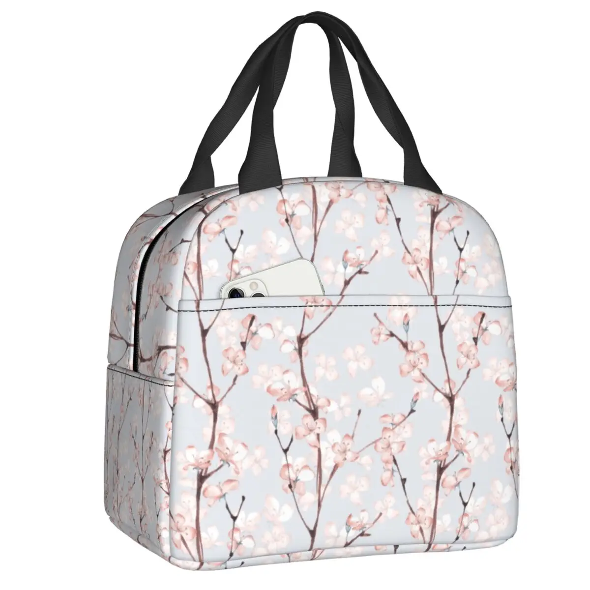 Cherry Blossom Floral Pattern Insulated Lunch Bag for Women Japanese Sakura Flower Cooler Thermal Lunch Box Beach Camping Travel
Cherry Blossom Floral Pattern Insulated Lunch Bag for Women Japanese Sakura Flower Cooler Thermal Lunch Box Beach Camping Travel
