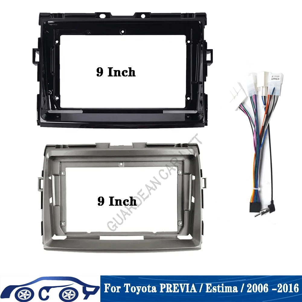 

9 дюймов для Toyota PREVIA / Estima / Tarago автомобильное радио Android MP5 проигрыватель Корпус рамка 2 Din головное устройство Fascia стерео панель приборной панели