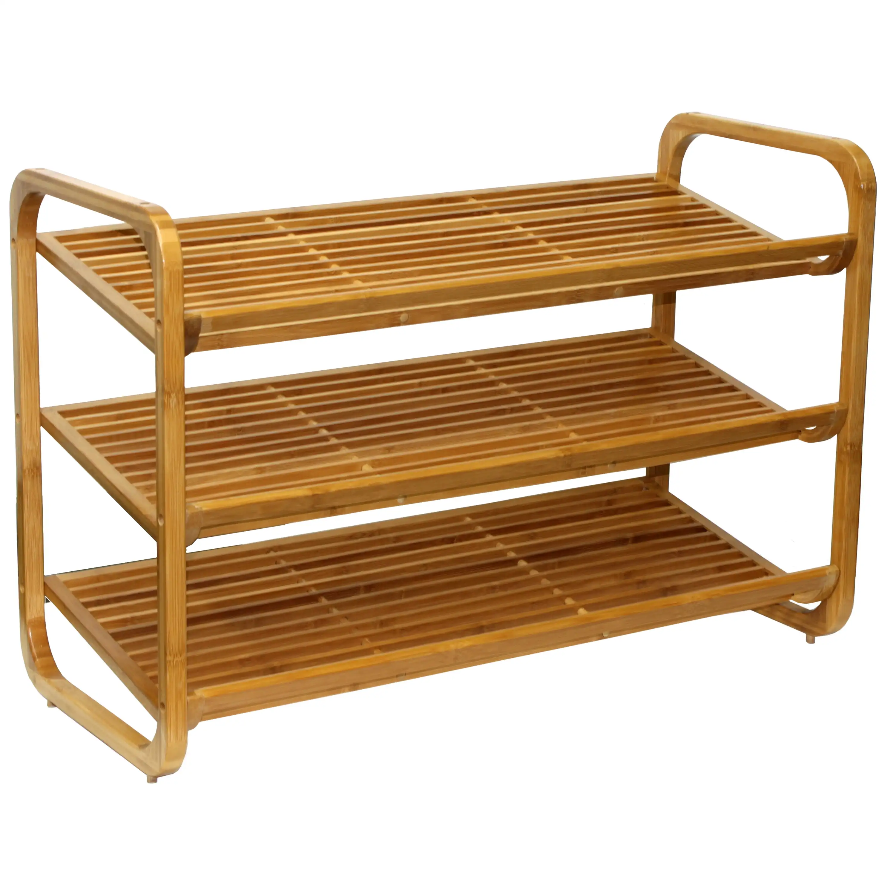 3-Tier Bamboo Shoe Rack Compact Shoe Organizer Entryway Shoes Storage Shelf - Holds 9 to 12 Pairs of Shoes
3-Tier Bamboo Shoe Rack Compact Shoe Organizer Entryway Shoes Storage Shelf - Holds 9 to 12 Pairs of Shoes