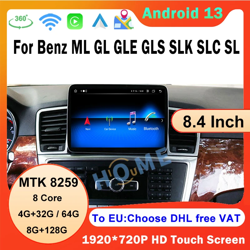 

Android 13 для Mercedes Benz ML GL GLE GLS W166 X166 авто видео Автомобильный центральный мультимедийный плеер экран Carplay Wifi GPS навигация радио