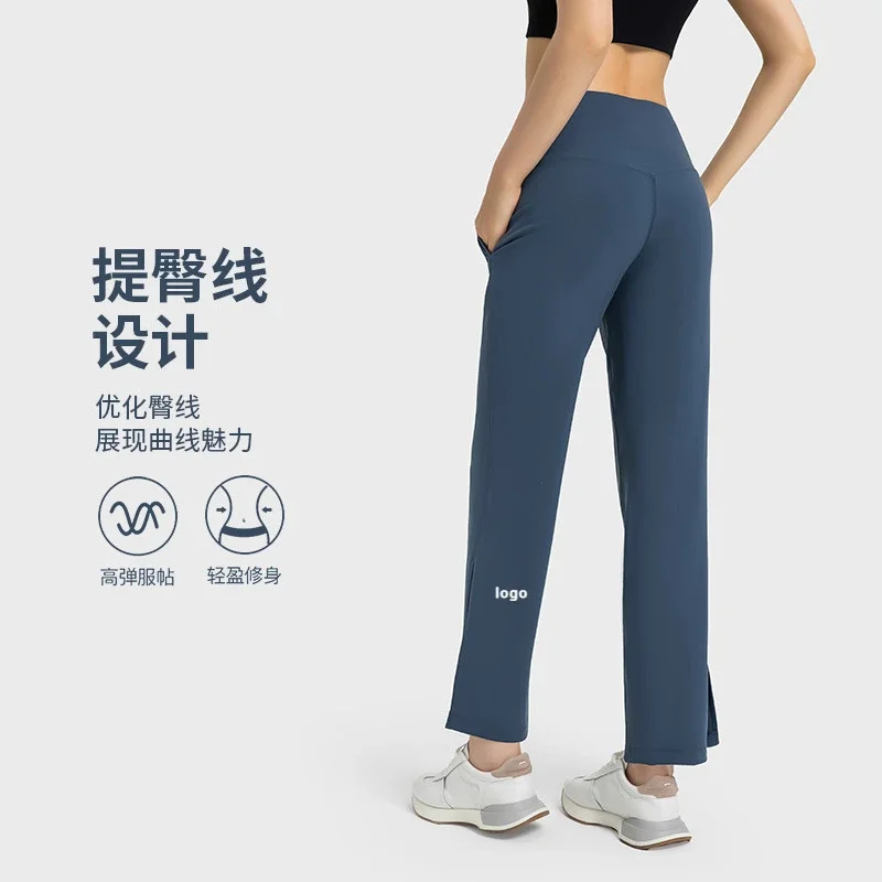 

Yoga Pants Fashionable and Versatile Slit Flared Pants High-waisted Butt-lifting Slim-fitting Sports Leisure and Fitness Pants