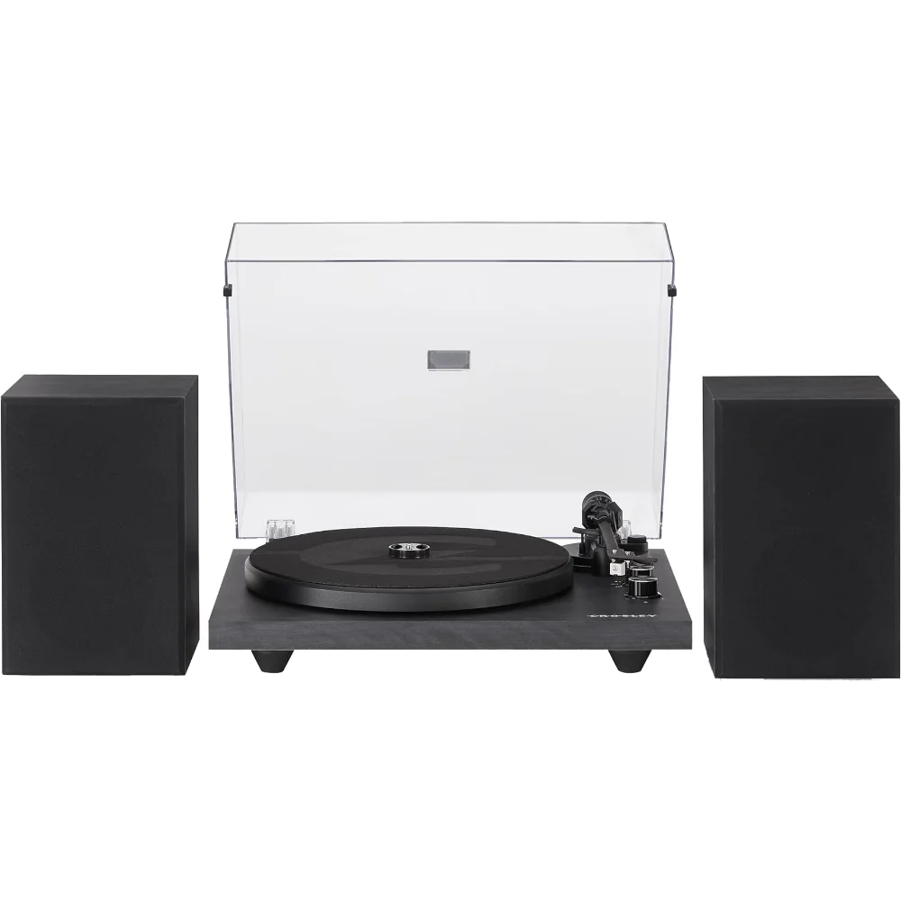 

Crosley C62C Turntable HiFi System Record Player with Speakers, Adjustable Tonearm, Moving Magnet Cartridge, Bluetooth Receiver