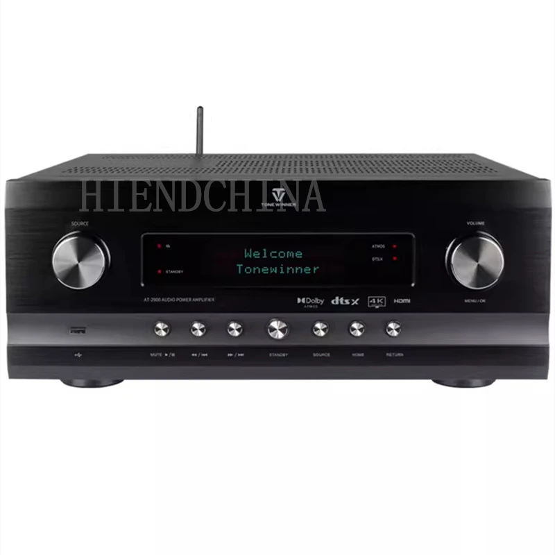 

Winner AT-2900 Pre Amplifier 9 Channel Integrated Amp AV Receiver Home Theatre Amp Decoding 7.3.6/9.3.4 200W/4Ω 120W/8Ω