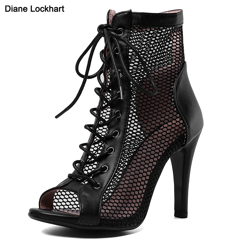 Sandals Hollow Mesh Heels women's Shoes Summer 2023 Trend Black Lace-Up Sexy Peep Toe Boots Stilettos Jazz Dance Female Shoes 42
Sandals Hollow Mesh Heels women's Shoes Summer 2023 Trend Black Lace-Up Sexy Peep Toe Boots Stilettos Jazz Dance Female Shoes 42