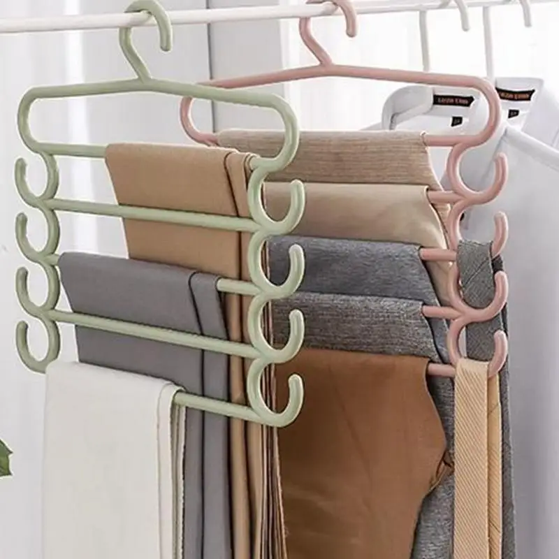 

Space Saving Clothes Hanger Multi-layer Hangers For Pant Jeans Necktie Scarf Towel Portable Wardrobe Storage Organizer Rack