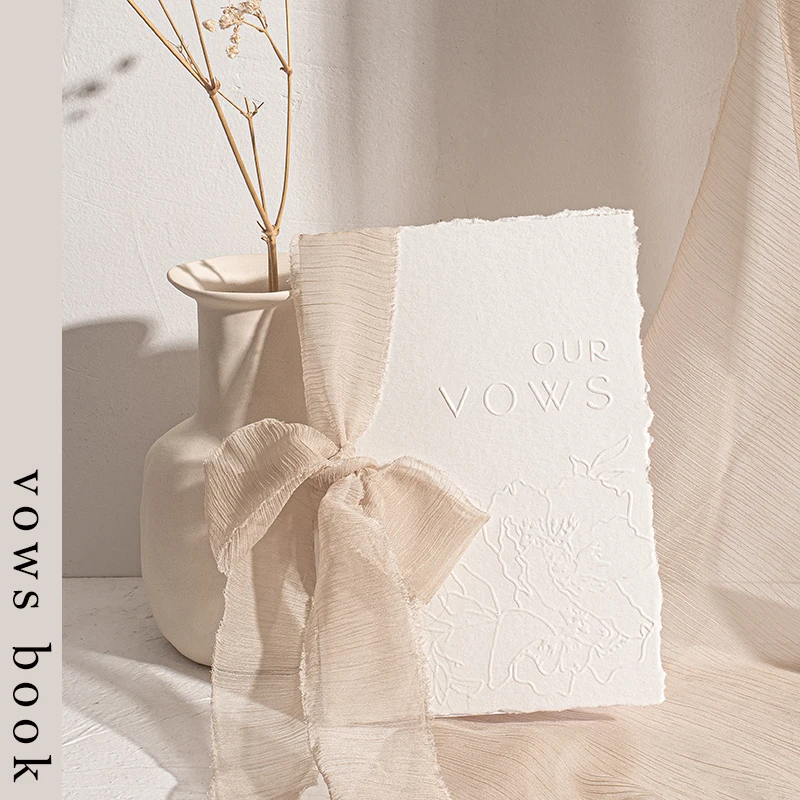 1 Pair Wedding Vow Books Concave and Convex Design Decoration Invite Gift Book Our Vows Card with Ribbons Wedding Decor 14x20cm
1 Pair Wedding Vow Books Concave and Convex Design Decoration Invite Gift Book Our Vows Card with Ribbons Wedding Decor 14x20cm