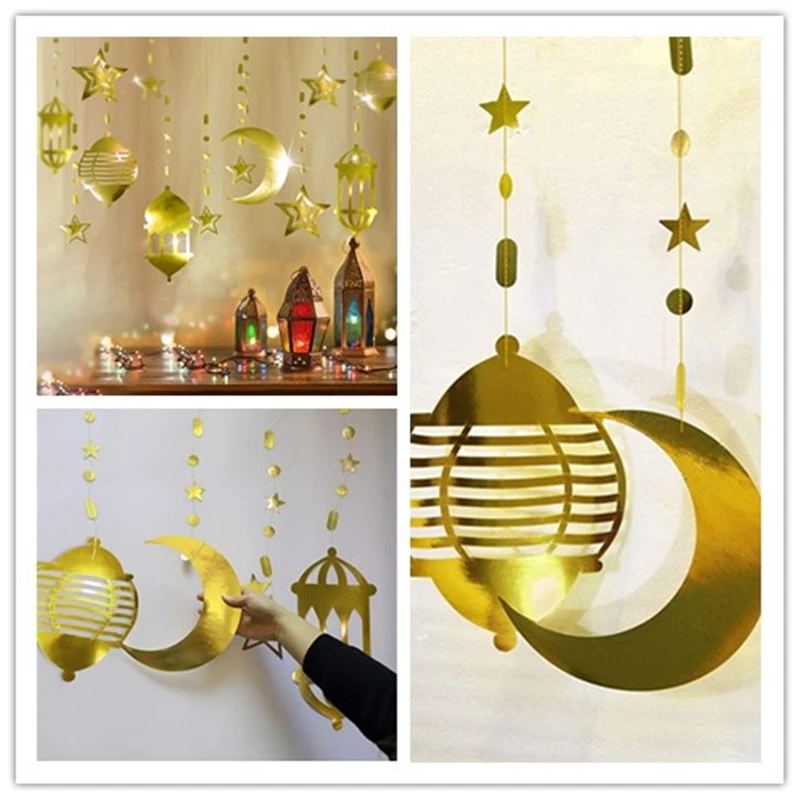 EID Mubarak Gold Palace Star Moon Paper Banner Al-Fitr Decor Islam Muslim Event Party Supplies 2023 Ramadan Decoration for Home
EID Mubarak Gold Palace Star Moon Paper Banner Al-Fitr Decor Islam Muslim Event Party Supplies 2023 Ramadan Decoration for Home
