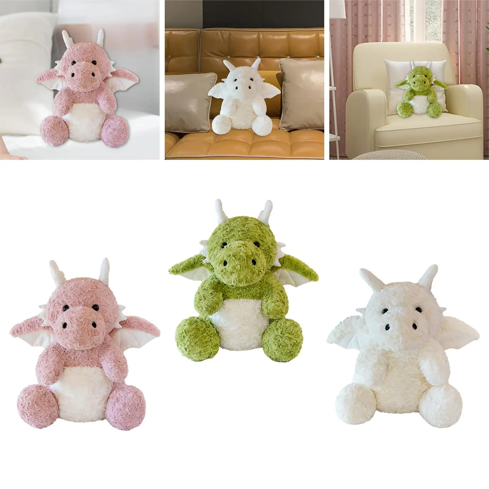 

Dragon Plush Toys with Wing, Soft Cartoon Flying Dragon Pillow Doll, Dragon Stuffed Animal Plush Toy for Baby Kids Boys Girls