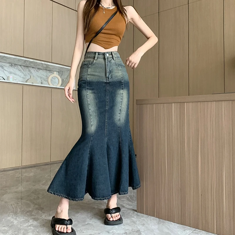 2023 New Denim Skirt High Waist White Gradient Wrapped Hip Fishtail Ruffle Free Shipping
2023 New Denim Skirt High Waist White Gradient Wrapped Hip Fishtail Ruffle Free Shipping