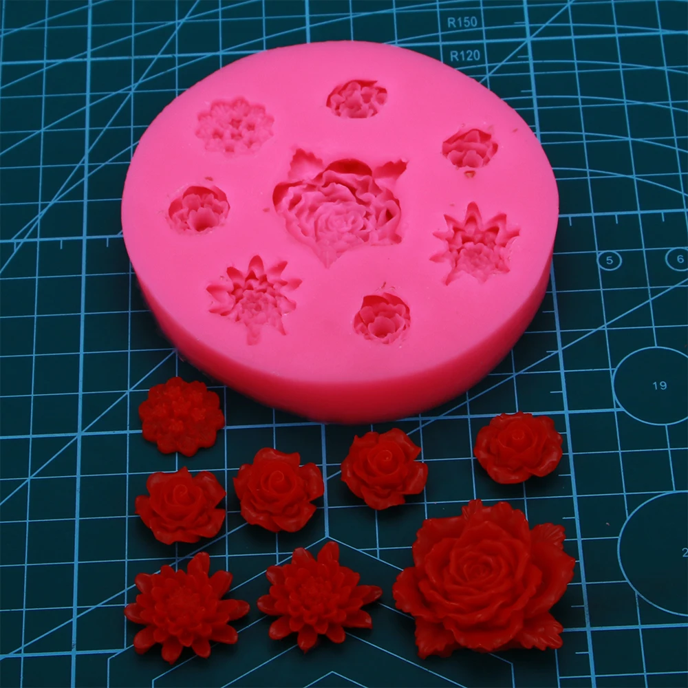 3D Rose flower cake mould chrysanthemum Silicone Mold Sugarcraft dessert Candy Chocolate Fondant Cake Decorating Tools F1364
3D Rose flower cake mould chrysanthemum Silicone Mold Sugarcraft dessert Candy Chocolate Fondant Cake Decorating Tools F1364