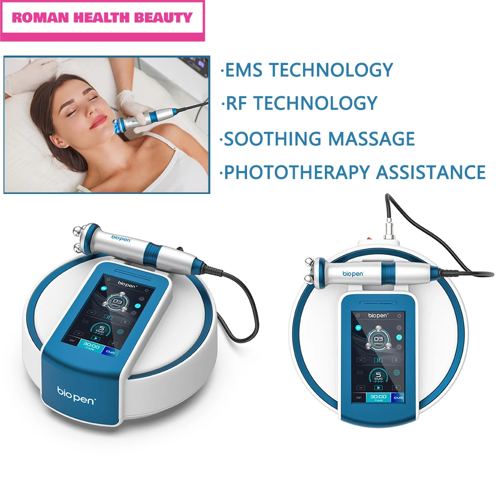 

Factory T6 BIO Pen Multifunctional Beauty Machine Face Slimming Beauty Skin Care Device Blue LED EMS 360 Degree Massage RF Lift