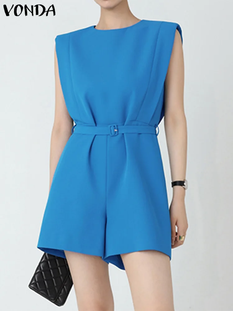 Elegant Summer Party Jumpsuits VONDA Rompers Women Sleeveless Overalls 2023 Fashion Casual Pockets Sexy Streetwear Playsuits
Elegant Summer Party Jumpsuits VONDA Rompers Women Sleeveless Overalls 2023 Fashion Casual Pockets Sexy Streetwear Playsuits