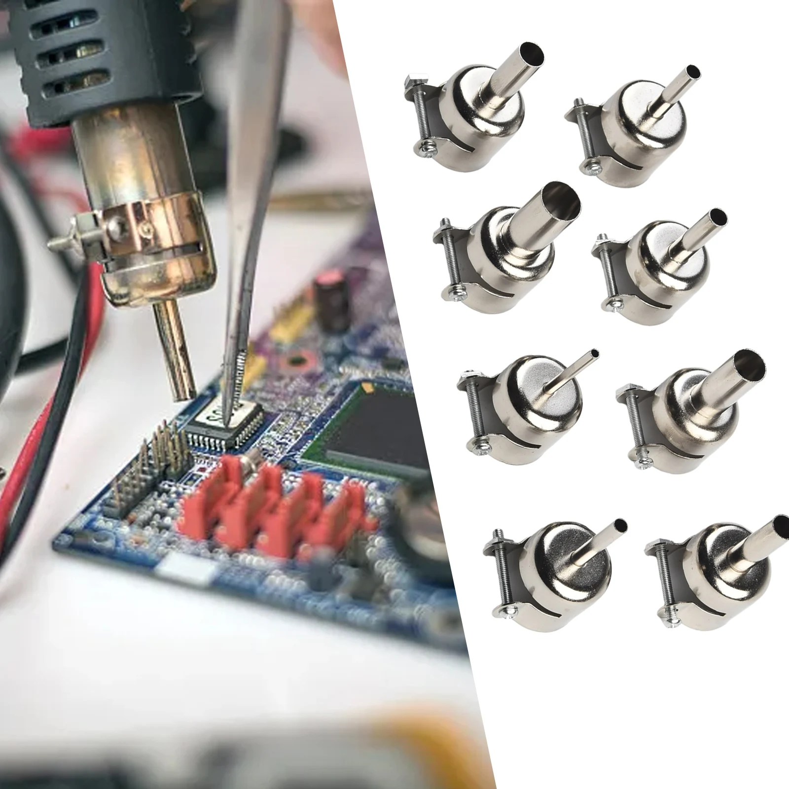 Hot Air Nozzle Welding Nozzles 3-12mm Soldering Station Durable High Quality Silver Stainless Steel For 850 852D Series 906 968
Hot Air Nozzle Welding Nozzles 3-12mm Soldering Station Durable High Quality Silver Stainless Steel For 850 852D Series 906 968