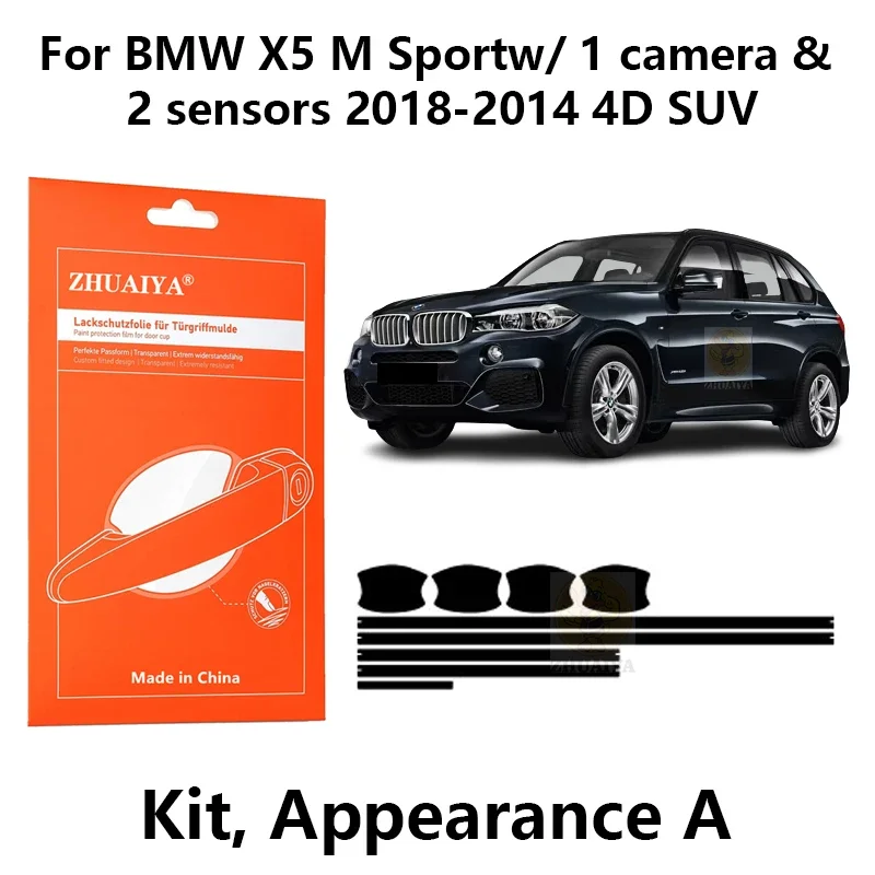 ZHUAIYA Door Edge Guards Door Handle Cup Paint Protection Film TPU PPF For BMW X5 M Sportw/ 1 camera &2 sensors 2018-2014 4D SUV
ZHUAIYA Door Edge Guards Door Handle Cup Paint Protection Film TPU PPF For BMW X5 M Sportw/ 1 camera &2 sensors 2018-2014 4D SUV