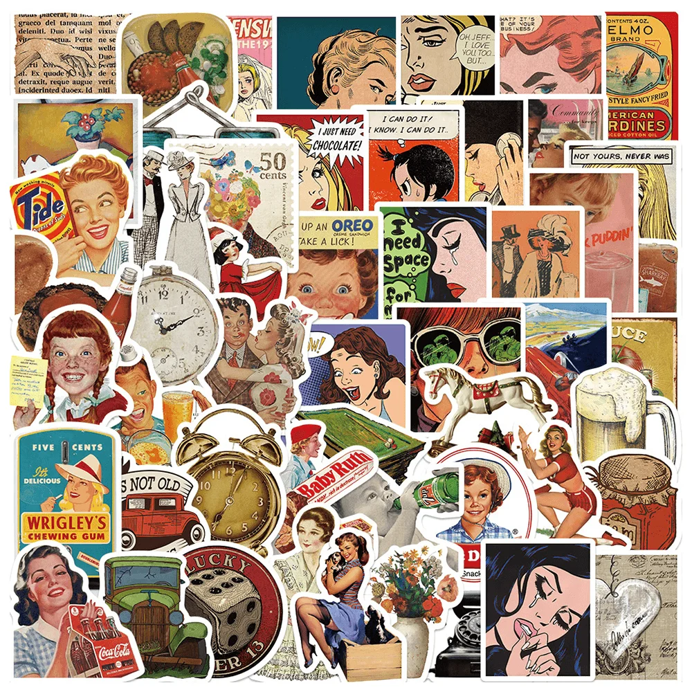 52pcs Retro European Classic Stickers For Laptop Ipad Stationery Scrapbook Scrapbooking Material Vintage Sticker Craft Supplies
52pcs Retro European Classic Stickers For Laptop Ipad Stationery Scrapbook Scrapbooking Material Vintage Sticker Craft Supplies