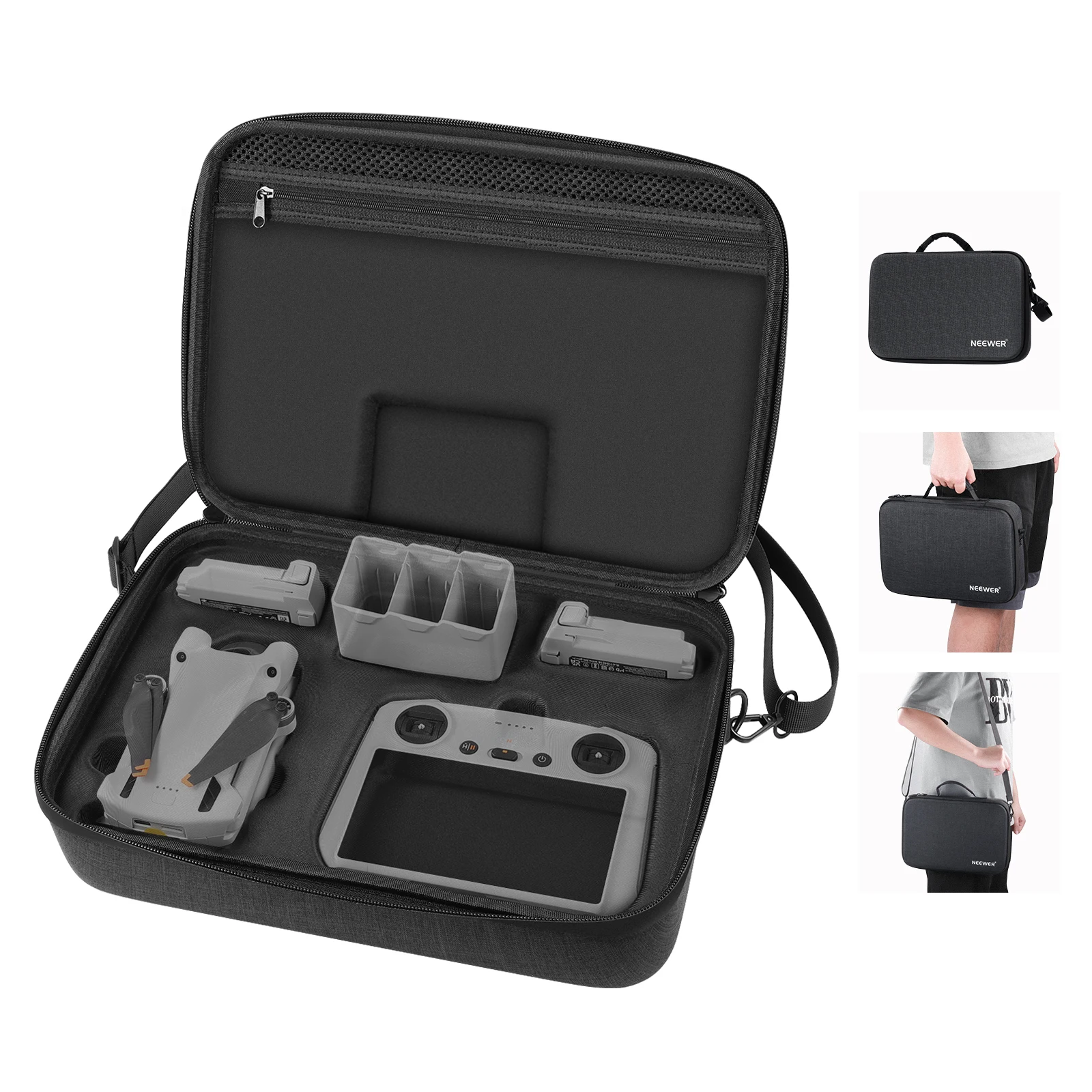 NEEWER Mini 3 Pro Case Compatible with DJI Mini 3/Mini 3 Pro Drone and RC Controller(Not for RC-N1), Shockproof Water Resistant
NEEWER Mini 3 Pro Case Compatible with DJI Mini 3/Mini 3 Pro Drone and RC Controller(Not for RC-N1), Shockproof Water Resistant