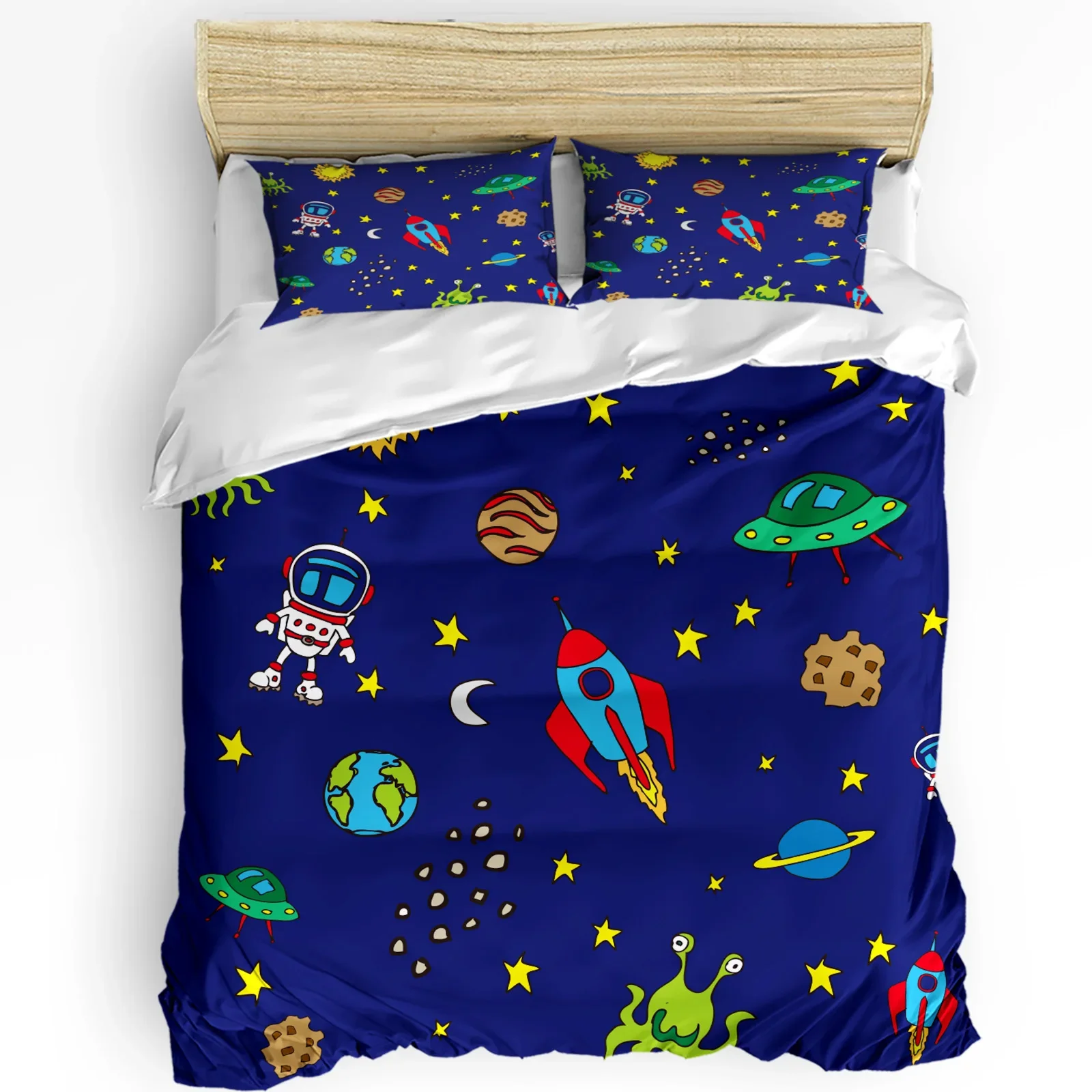 3pcs Bedding Set Space Astronaut Rocket Moon Planet Home Textile Duvet Cover Pillow Case Boy Kid Teen Girl Bedding Covers Set
3pcs Bedding Set Space Astronaut Rocket Moon Planet Home Textile Duvet Cover Pillow Case Boy Kid Teen Girl Bedding Covers Set