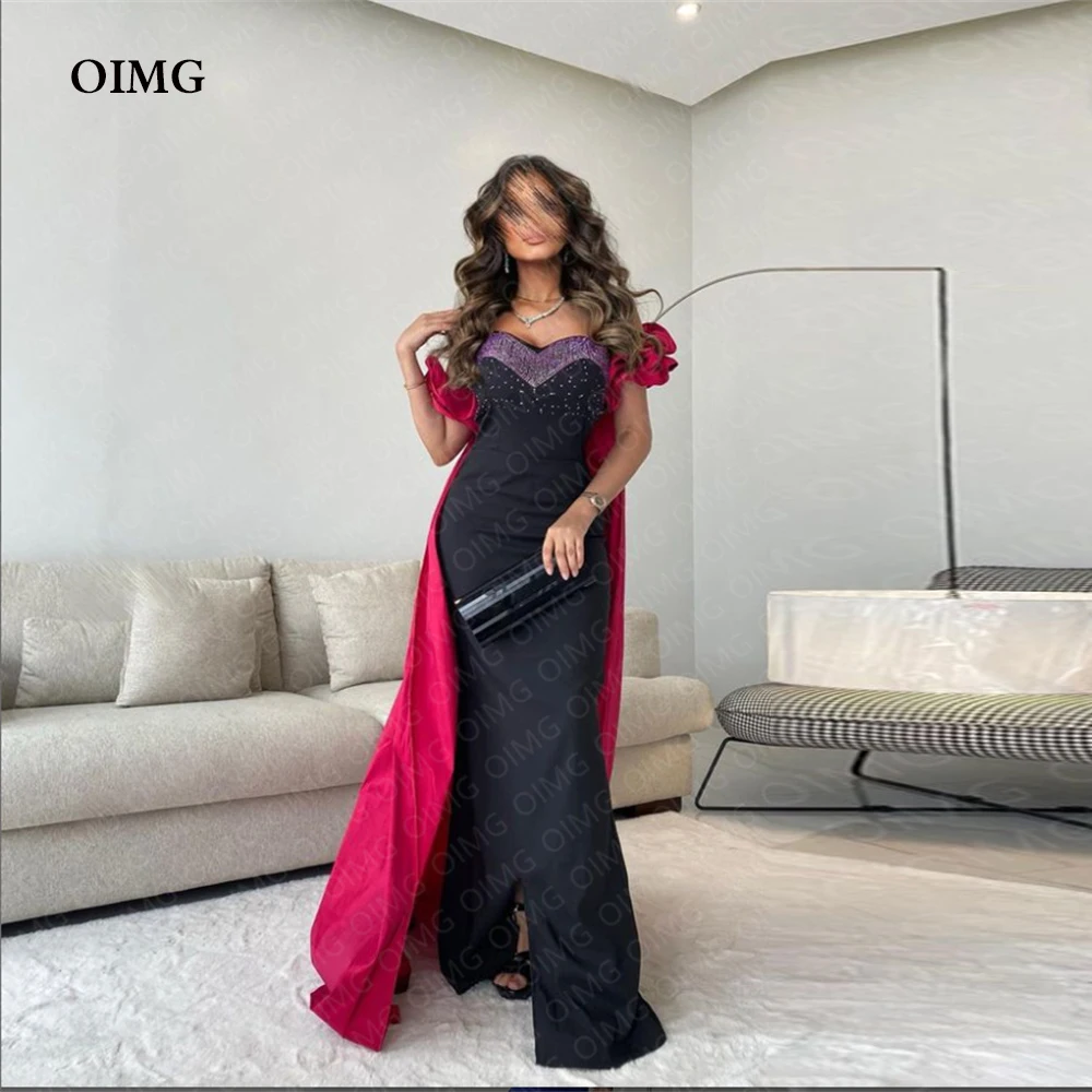 OIMG Sparkly Beads Satin long Saudi Arabic Women Formal Evening Dresses Off Shoulder Sweetheart Long Robes Outfit Prom Gowns
OIMG Sparkly Beads Satin long Saudi Arabic Women Formal Evening Dresses Off Shoulder Sweetheart Long Robes Outfit Prom Gowns