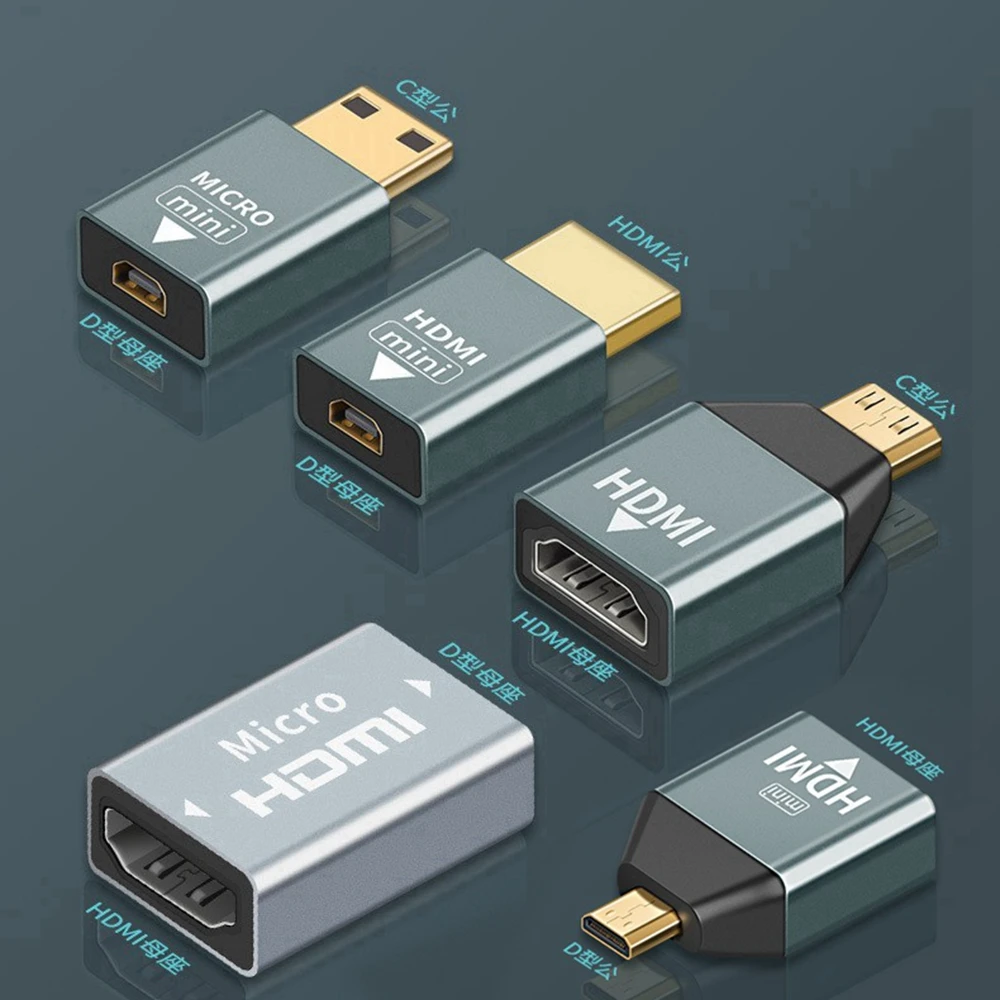 4K@60hz Micro hdmi public to hdmi female adapter MINI HDMI high-definition output video adapter aluminum alloy adapter
4K@60hz Micro hdmi public to hdmi female adapter MINI HDMI high-definition output video adapter aluminum alloy adapter