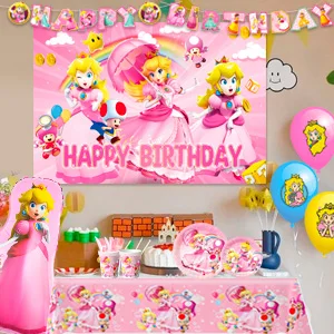 Cartoon Peach Birthday Party Supplies, 114pcs Cartoon Peach Party Decorations & Tableware Set - Party Plates and Napkins Cups Cartoon Peach Birthday Party Supplies, 114pcs Cartoon Peach Party Decorations & Tableware Set - Party Plates and Napkins Cups