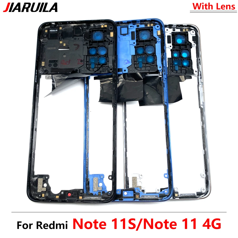 

Original Housing Middle Frame Bezel replacement parts For Xiaomi Redmi Note 11 Global 4G / Note 11s Middle Plate Cover