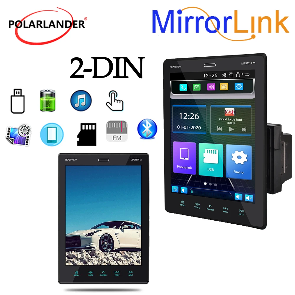 Car Multimedia MP5 Player Apple Carplay, Android Auto MirrorLink 2DIN 9.5'' Angle Adjustment Bluetooth Stereo Receiver Autoradio
Car Multimedia MP5 Player Apple Carplay, Android Auto MirrorLink 2DIN 9.5'' Angle Adjustment Bluetooth Stereo Receiver Autoradio