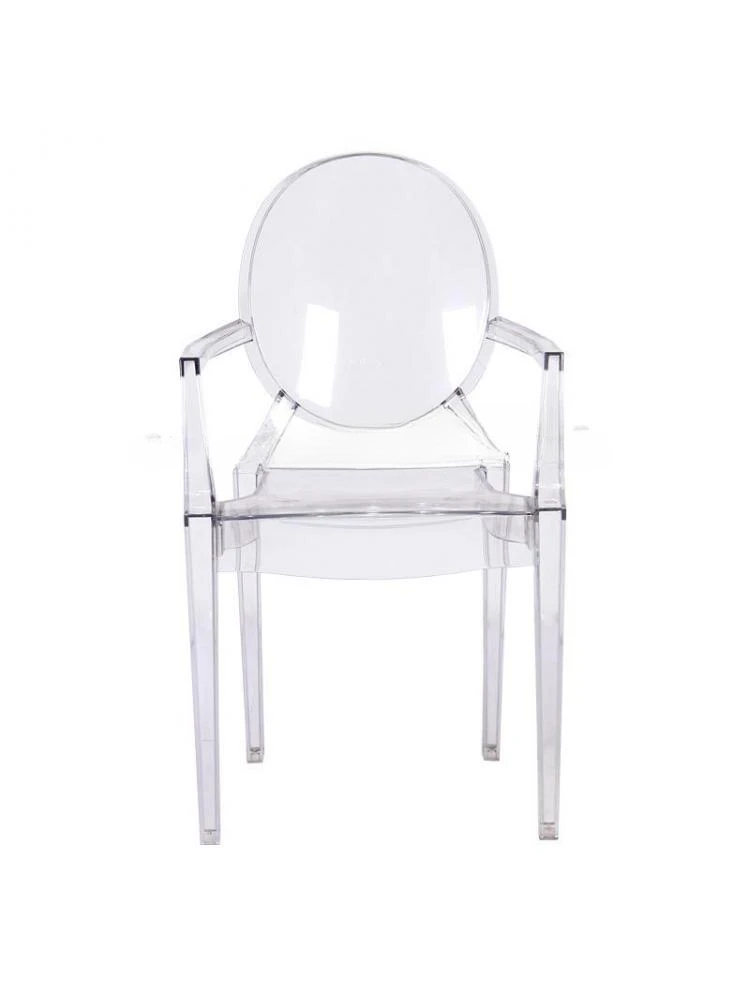 

Nordic ghost chair armchair simple dining chair crystal acrylic plastic stool net red transparent devil chair