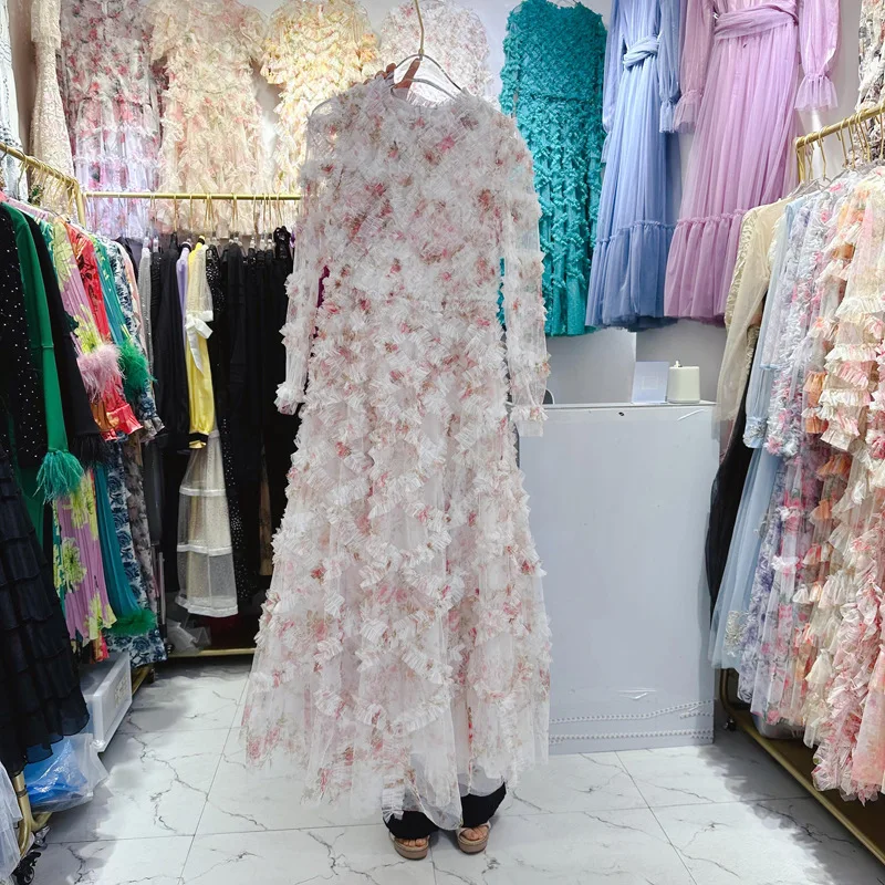 Getspring Women Dress V-neck Edible Tree Fungus Mesh Printing Dresses Long Sleeves Irregular Vintage Long Dresses Women 2024
Getspring Women Dress V-neck Edible Tree Fungus Mesh Printing Dresses Long Sleeves Irregular Vintage Long Dresses Women 2024