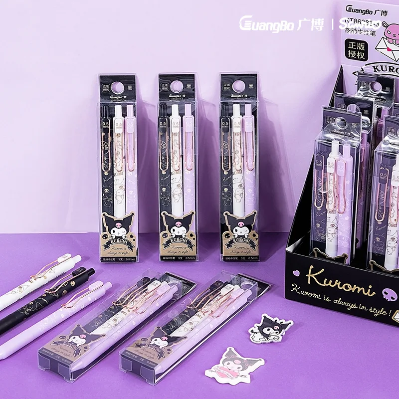 3Pcs Sanrio Kuromi Quick Drying Neutral Pen Kawaii Cartoon Cute Pressing The Pen School Supplies Stationery Girl&Child Gifts
3Pcs Sanrio Kuromi Quick Drying Neutral Pen Kawaii Cartoon Cute Pressing The Pen School Supplies Stationery Girl&Child Gifts