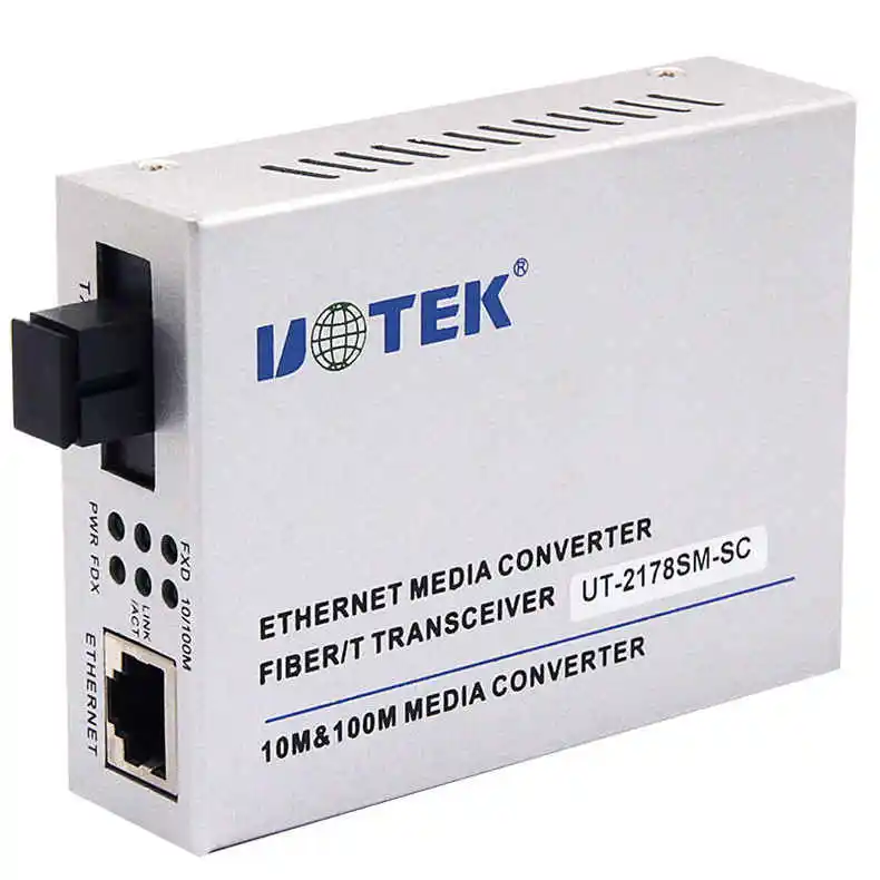 

UT-2178SM 10/100M Network Single Mode Single Fiber SC Head Fiber Optic Transceiver Transmission Distance 20KM