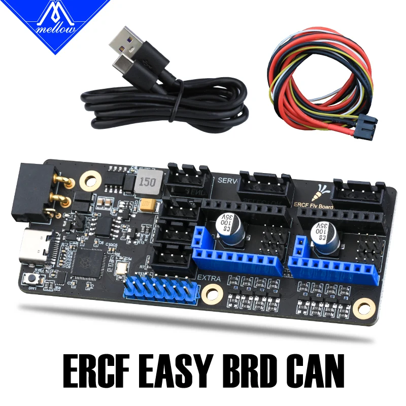 Меллоу ERCF EASY BRD Can V1.1 доска, устраненный кролик, кормушка для моркови MMU с TMC2209 драйверами для Voron V2.4 Trident
Меллоу ERCF EASY BRD Can V1.1 доска, устраненный кролик, кормушка для моркови MMU с TMC2209 драйверами для Voron V2.4 Trident