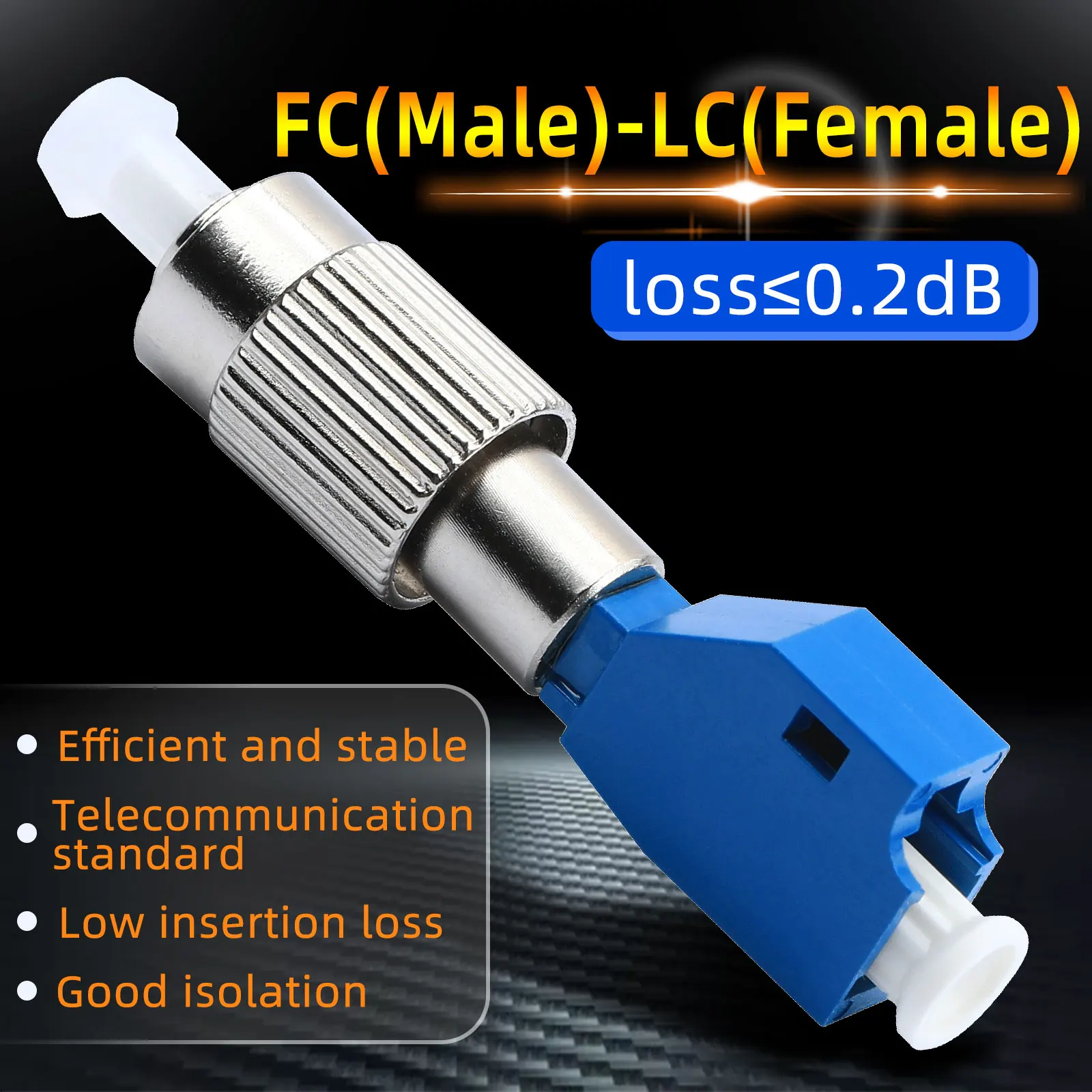 

10pcs LC Female To FC Male Hybrid Converter Adapter FC-LC for Fiber Optical Power Meter Coupler