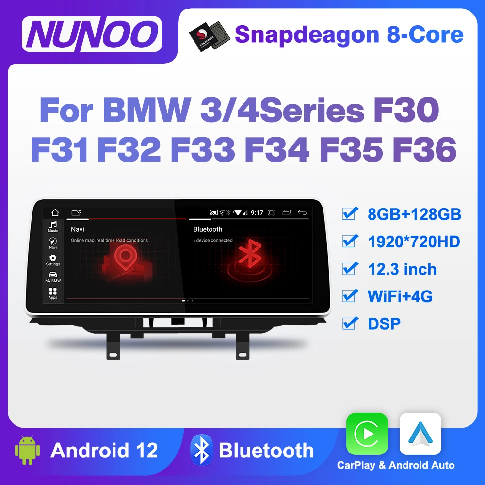 Android 12 Беспроводной CarPlay для BMW 3 4 серии F30 F31 F32 F33 F34 F35 F36 Авторадио Стерео Проигрыватель мультимедийный видео DSP Wi-Fi 4G
Android 12 Беспроводной CarPlay для BMW 3 4 серии F30 F31 F32 F33 F34 F35 F36 Авторадио Стерео Проигрыватель мультимедийный видео DSP Wi-Fi 4G