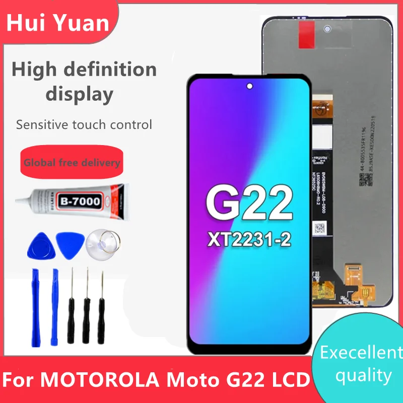6.5"; Origianl For Motorola Moto G22 LCD Display Touch Screen with frame Assembly Replacement For Moto G22 XT2231-2 LCD Screen
6.5"; Origianl For Motorola Moto G22 LCD Display Touch Screen with frame Assembly Replacement For Moto G22 XT2231-2 LCD Screen