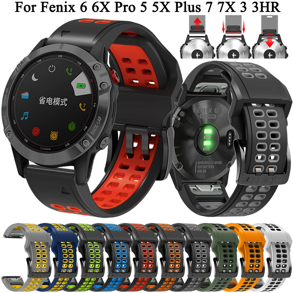 Ремешок сменный для смарт-часов Garmin Fenix 5 5X 6 6X Pro 7 7X 3 3HR Forerunner 955 945, силиконовый ремешок для наручных часов, 22 26 мм
Ремешок сменный для смарт-часов Garmin Fenix 5 5X 6 6X Pro 7 7X 3 3HR Forerunner 955 945, силиконовый ремешок для наручных часов, 22 26 мм