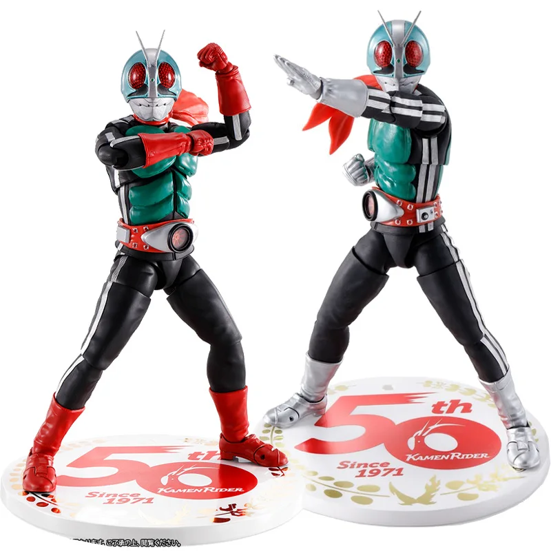 

In Stock Original BANDAI S.H.Figuarts SHF Kamen Rider Masked Rider 1 2 50th Anniversary Ver Collection Action Figure Toys Gifts