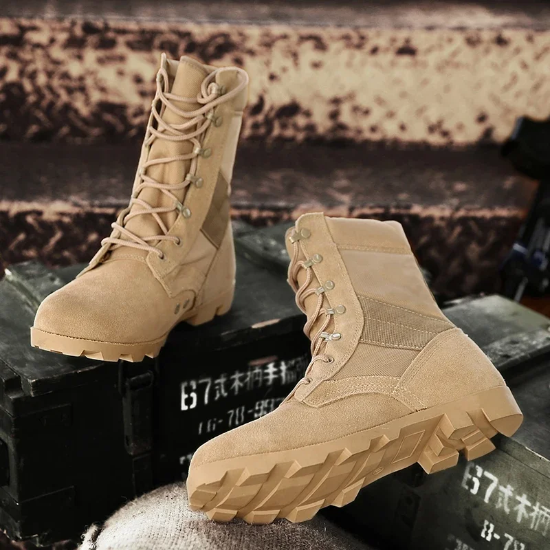 

Tactical Military Boots Men Boots Special Force Desert Combat Army Outdoor Hiking Boots Ankle Shoes Men Work Safty Shoes