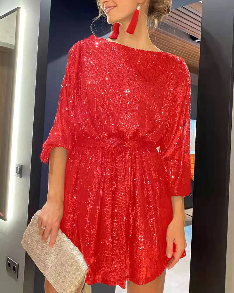 Sparkly Mini Dress 2023 Spring Summer Sexy Festival Party Glitter Sequined Dress Women Long Sleeve Slash Neck Loose
Sparkly Mini Dress 2023 Spring Summer Sexy Festival Party Glitter Sequined Dress Women Long Sleeve Slash Neck Loose