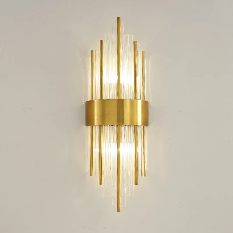 

Современные Настенные светильники с золотыми кристаллами, прикроватное бра для спальни, гостиной, украшение для дома, комнатные светильники для ванной комнаты