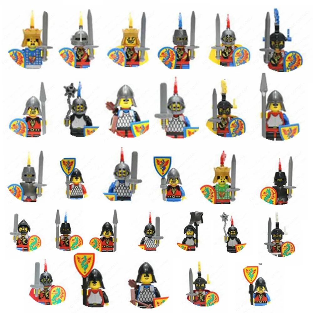 AX9812 Middle Knights Series Blue Dragon State Knight Dark Dragon State Building Blocks figurechildren's assembled toy Archers W
AX9812 Middle Knights Series Blue Dragon State Knight Dark Dragon State Building Blocks figurechildren's assembled toy Archers W