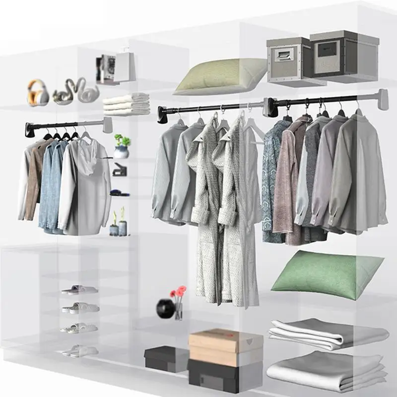 Hanger Rod Retractable Laundry Racks Hanger Rod Clothes Storage Rack Household Storage Cloth Hanger Wall Mounted Closet Pole
Hanger Rod Retractable Laundry Racks Hanger Rod Clothes Storage Rack Household Storage Cloth Hanger Wall Mounted Closet Pole