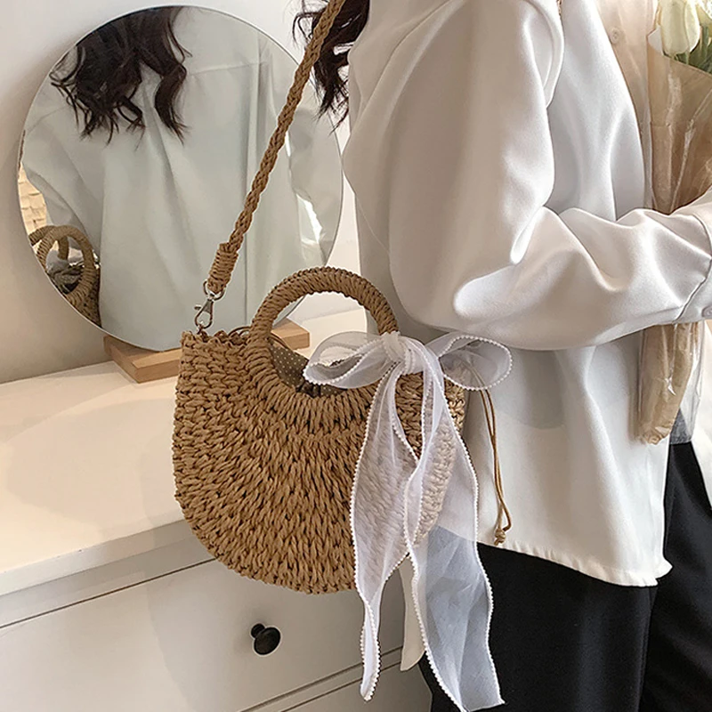 Yogodlns Hand-Woven Rattan Bag - Bali Style Bohemian Wicker Purse 5 S25010fb35371492a93ab0e8b244f7d9cB