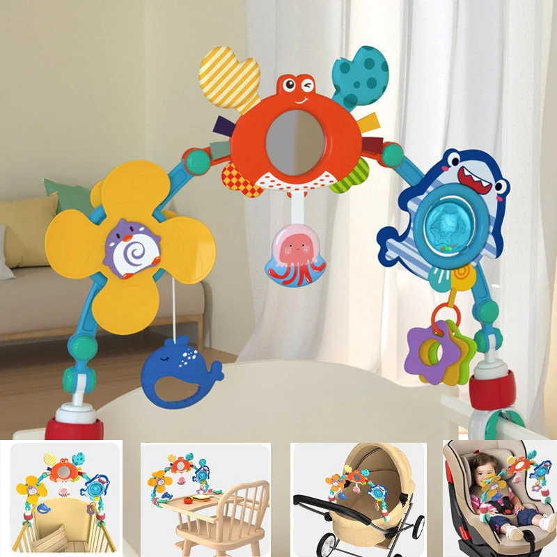 

Baby Musical Crib Mobile Stroller Newborn Sensory Toys 0-12 Months Bed Bell Rattles Educational Toys Montessori Development