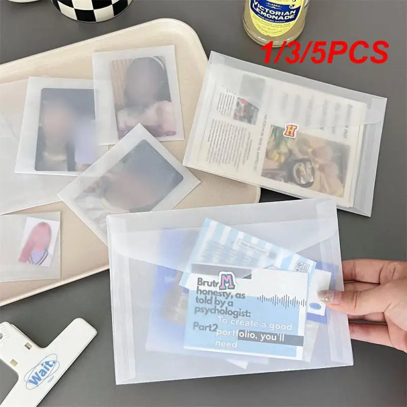 

1/3/5PCS Protective Bag 17.5*12.5cm Durable And Environmentally Friendly Translucent Water Proof Small And Portable Card Cover