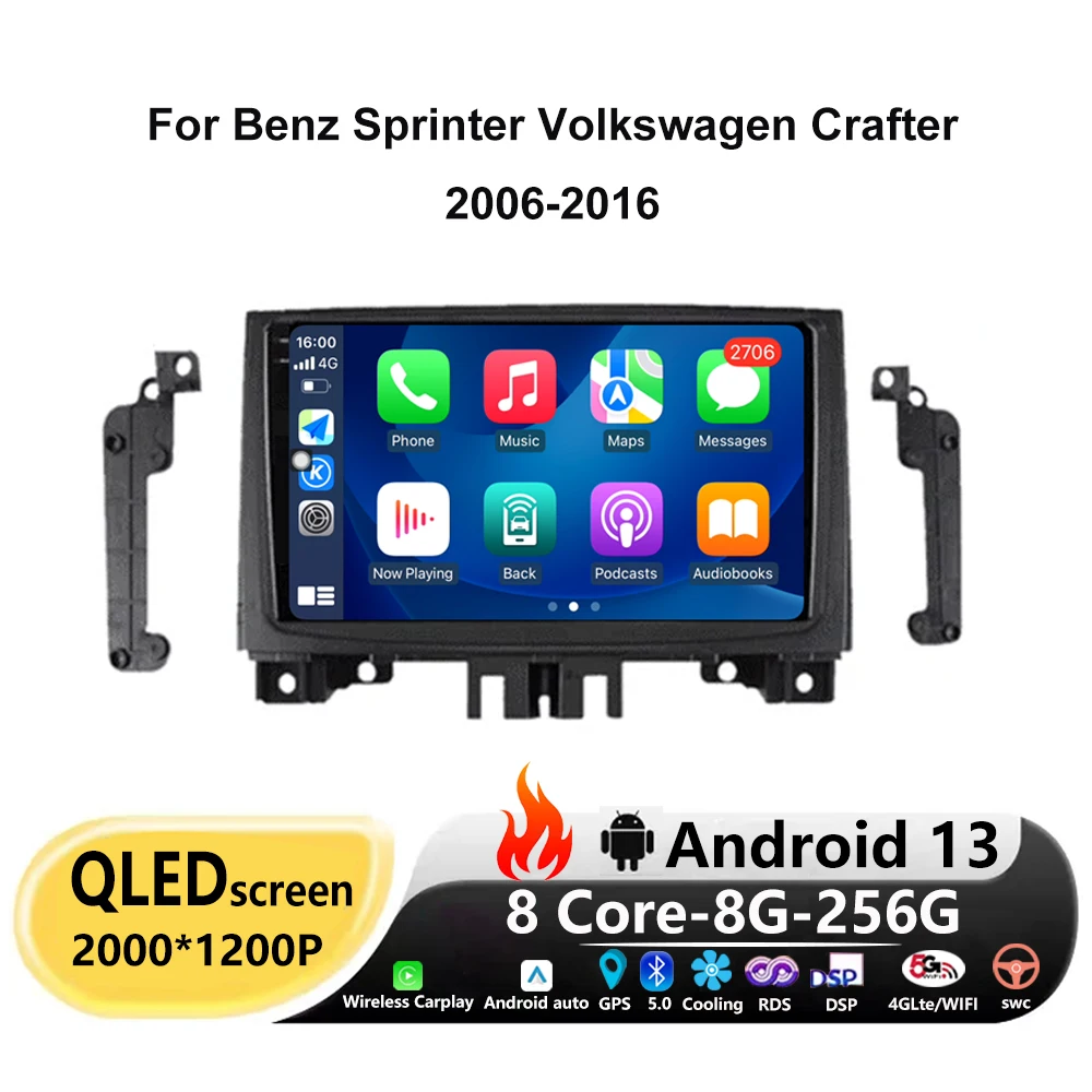 Автомагнитола 9 дюймов для Benz Sprinter Volkswagen Crafter 2006-2016, Android 13, мультимедийный видеоплеер с GPS, Автомагнитола для Carplay
Автомагнитола 9 дюймов для Benz Sprinter Volkswagen Crafter 2006-2016, Android 13, мультимедийный видеоплеер с GPS, Автомагнитола для Carplay
