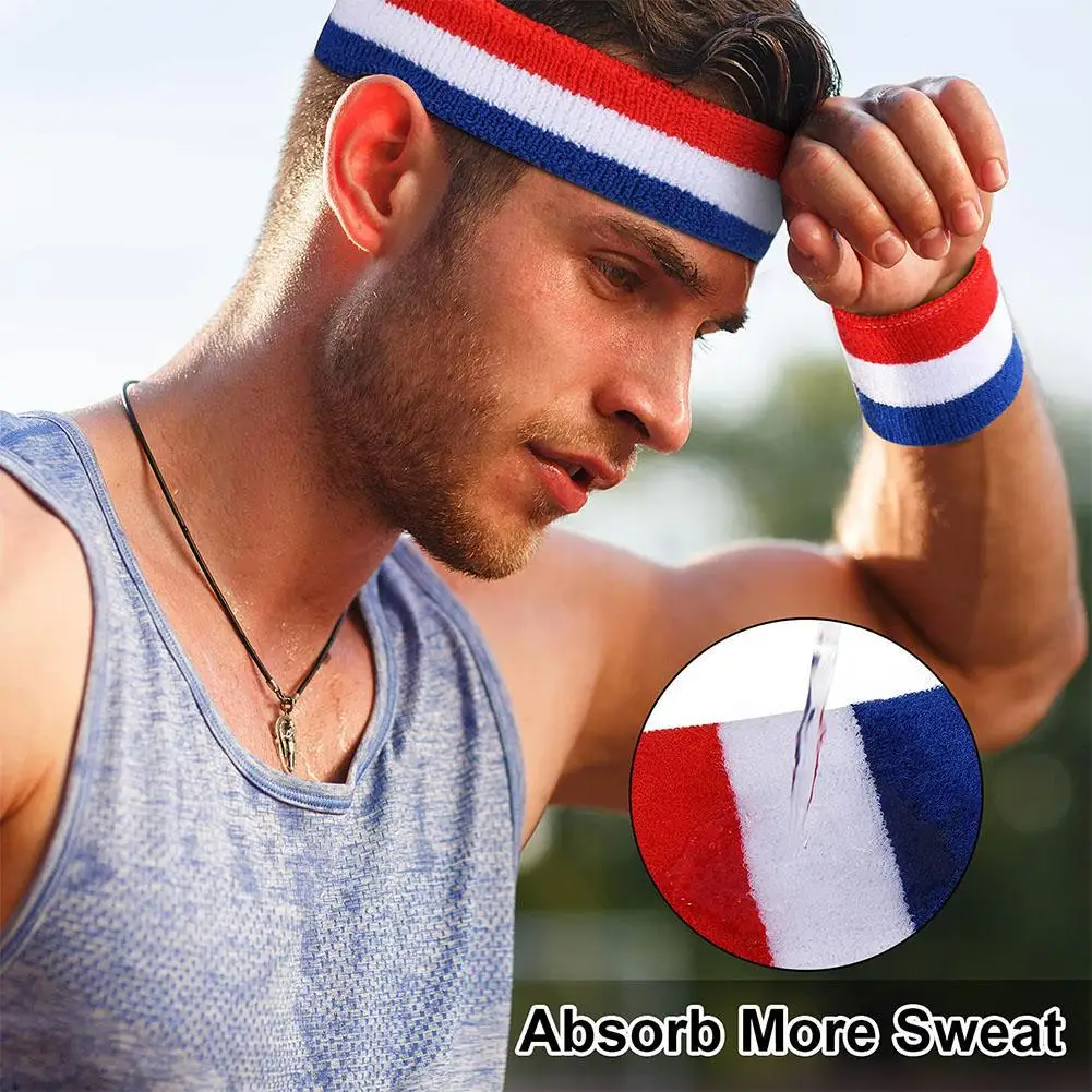 

Cotton Elastic Sweatband Basketball Sports Headband Women Men Gym Fitness Sweat Hair Band Volleyball Tennis Running