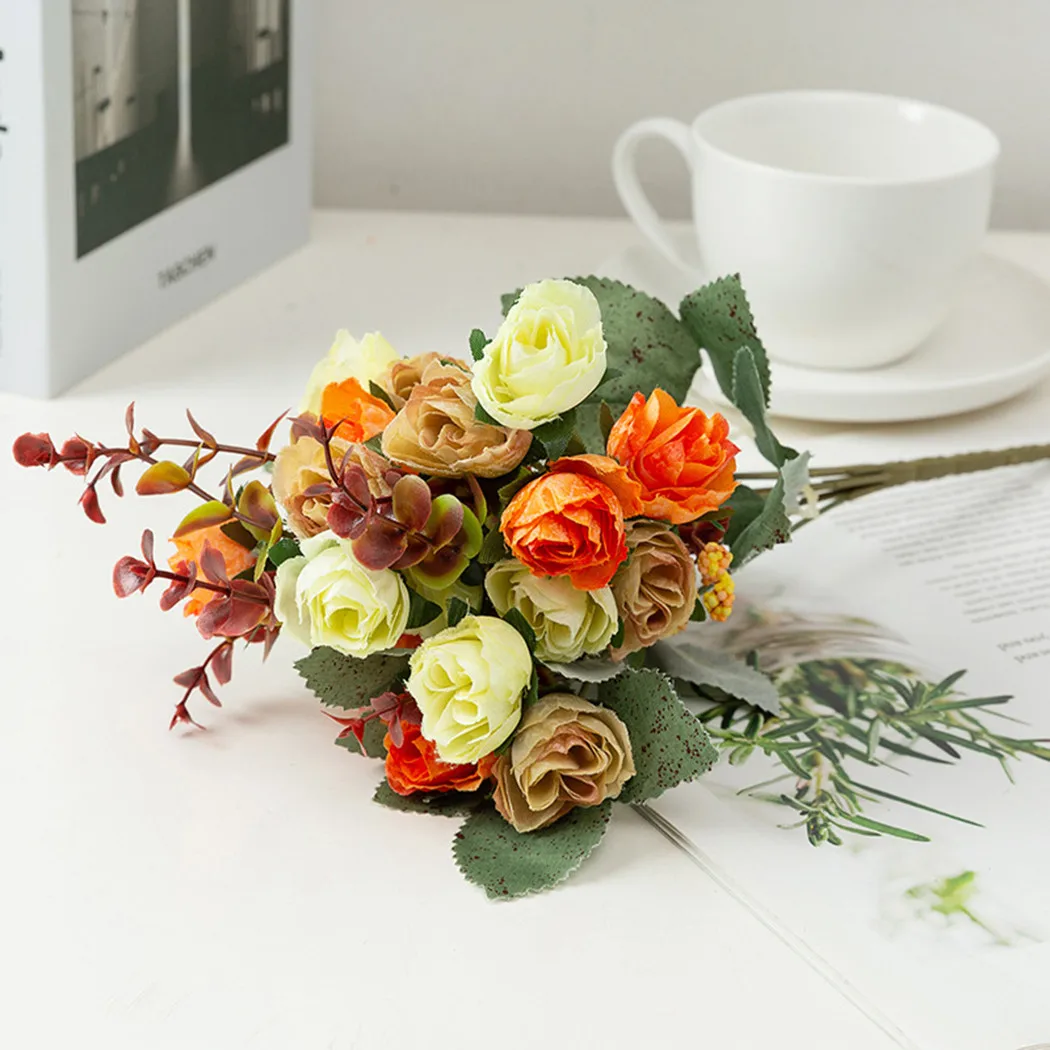 1 Bunch 7 Forks 21 Heads Artificial Silk Fake Flowers Bunch Wedding Party Home Wedding Party Grave Floral Bouquet Decor
1 Bunch 7 Forks 21 Heads Artificial Silk Fake Flowers Bunch Wedding Party Home Wedding Party Grave Floral Bouquet Decor